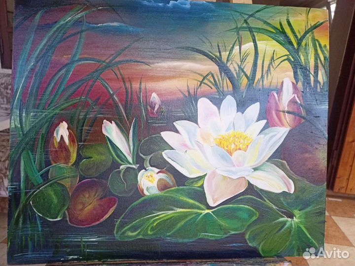 Картина маслом на холсте цветы