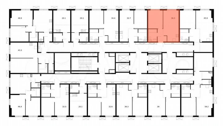 1-к. квартира, 36,3 м², 25/33 эт.