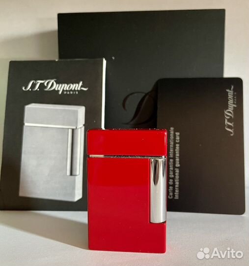 Зажигалка Dupont Red Laque Pipe новая