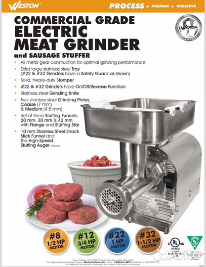 Мясорубка электрическая промышленная