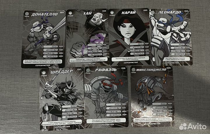 Карточки черепашки ниндзя