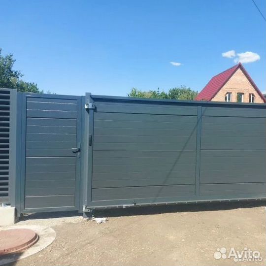 Откатные ворота под заказ 5х2м