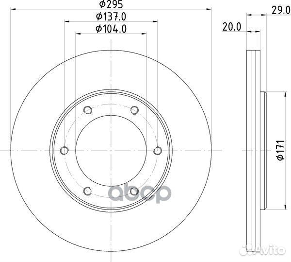 Диск тормозной перед ND2015K nisshinbo