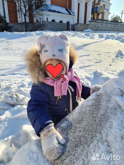 Шапка для девочки 3-4 года