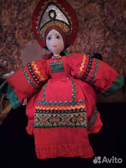 Кукла на чайник,лен, ручная работа