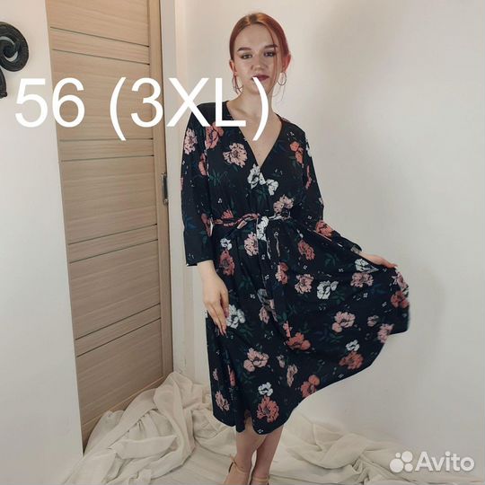 Платье с цветами dorothy perkins 56 (3XL)