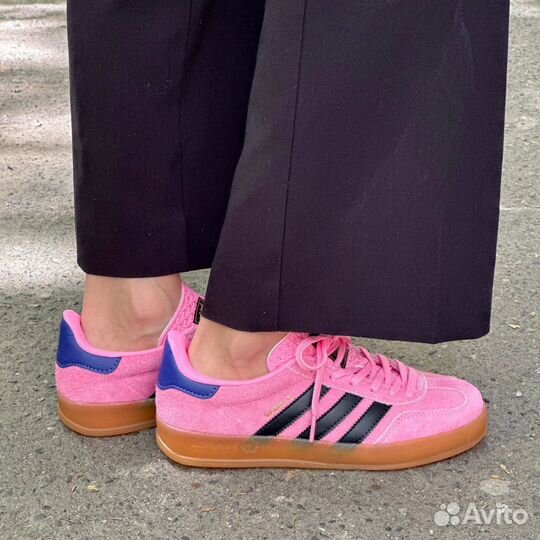 Кеды женские Adidas Gazelle Indoor Pink Black