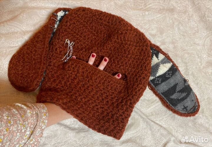 Балаклава вязаная с ушками