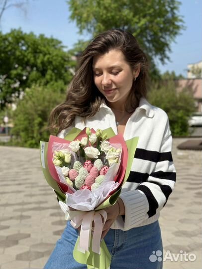 Букеты из клубник в шоколаде