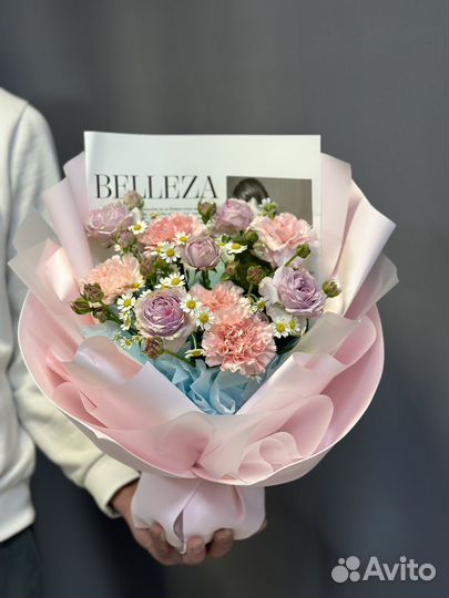 Композиция в корейском стиле. Цветы. Доставка