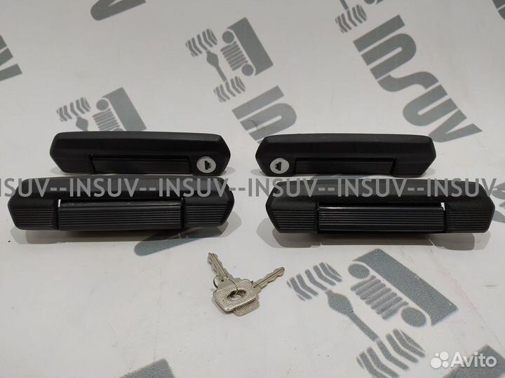 Дверные ручки черные Урбан Нива 5 дверей (к-т) 4шт