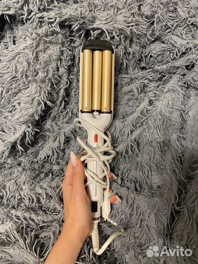 Тройная плойка для волос волна стайлер укладка