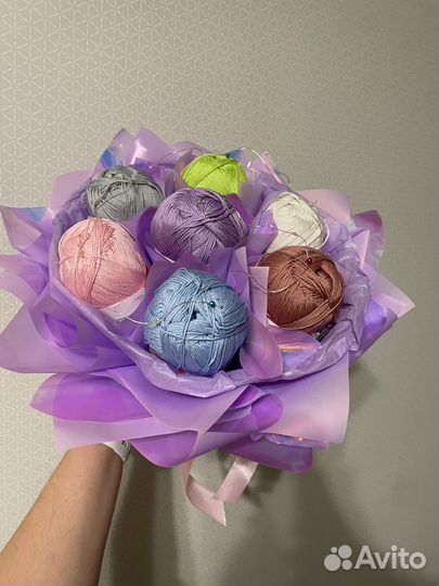 Букет из пряжи