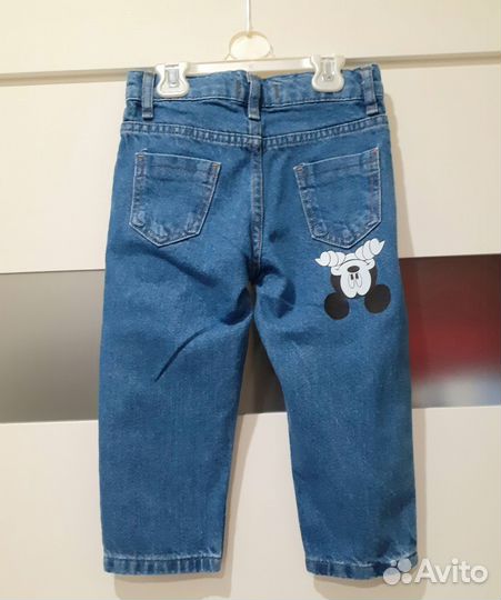 Джинсы zara для мальчика с Микки 86 92 98