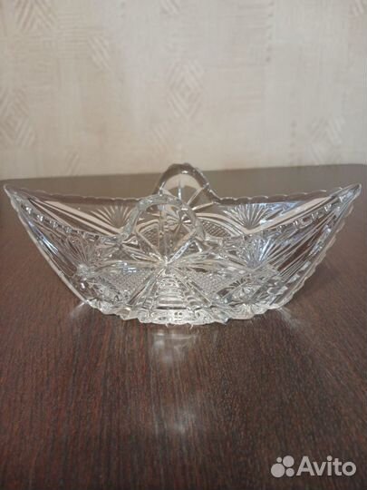 Хрустальная ладья, конфетница, салатник СССР