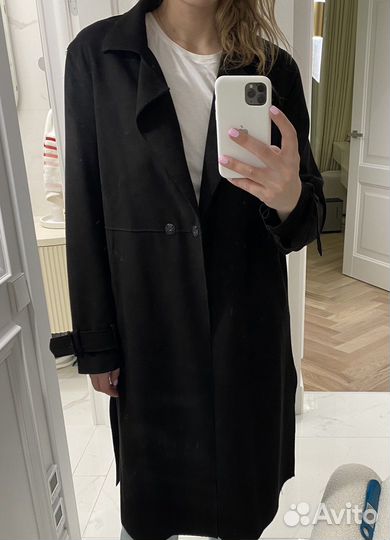 Замшевый тренч zara