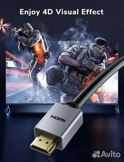 Позолоченный Кабель hdmi 2.0 4k 60hz Для PS4 TV