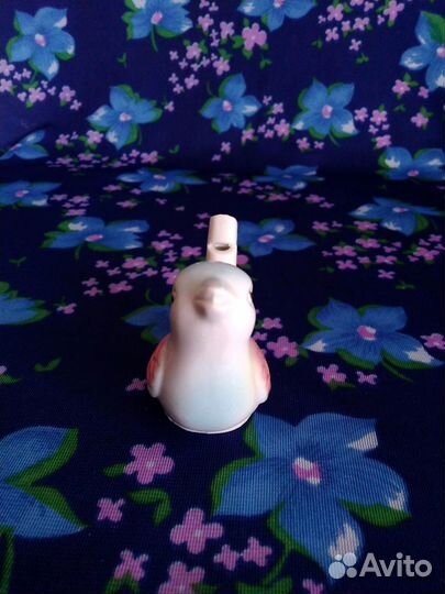 Свистулька Птица Птичка Воробей Фарфор Керамика