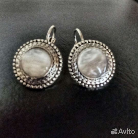 Серьги под античное серебро