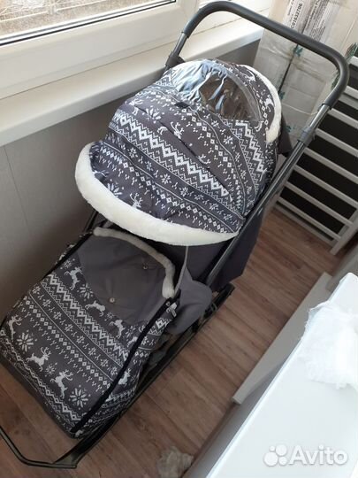 Детские санки коляска бу