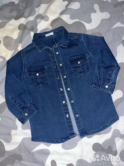 Джинсовая рубашка для мальчика 86-92