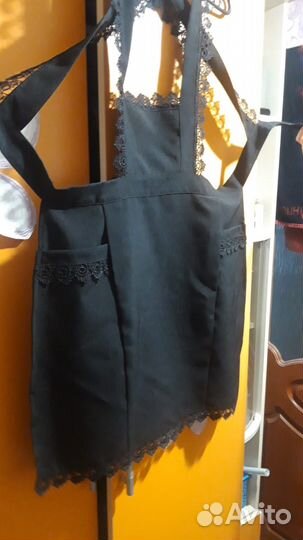 Школьный фартук черный