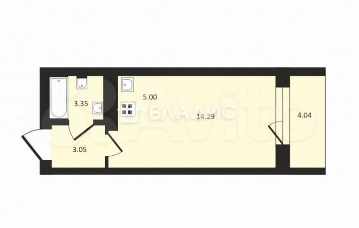 Квартира-студия, 27,9 м², 10/18 эт.