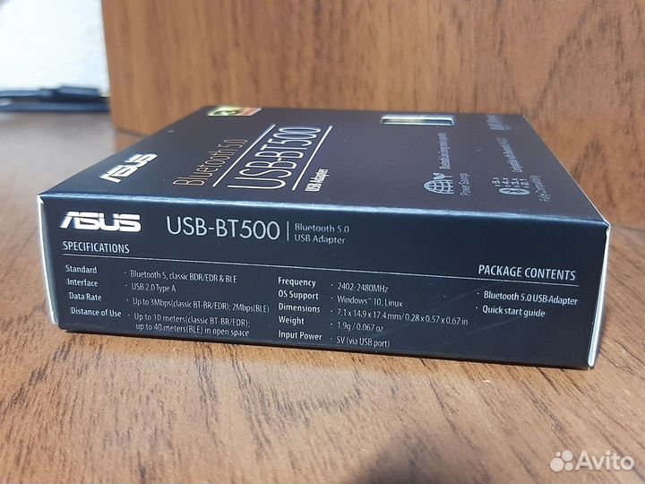 Bluetooth 5.0 адаптер asus USB-BT500