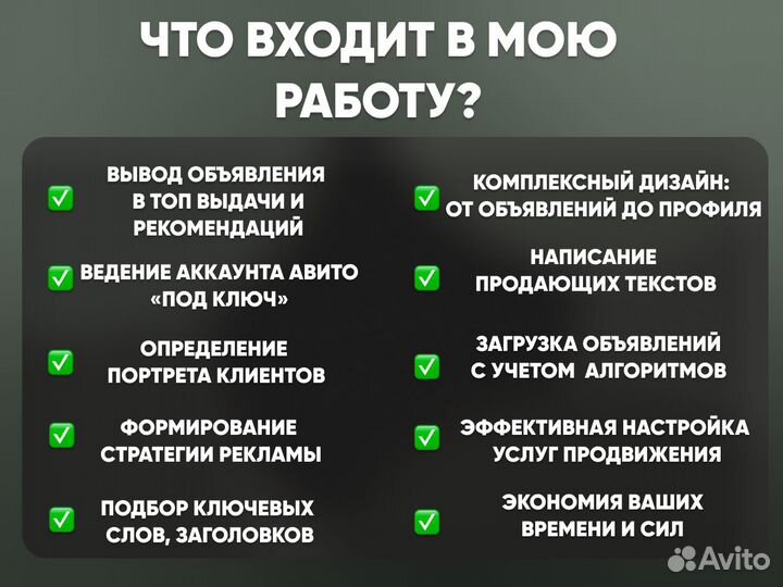 Авитолог / Услуги авитолога вывод в топ