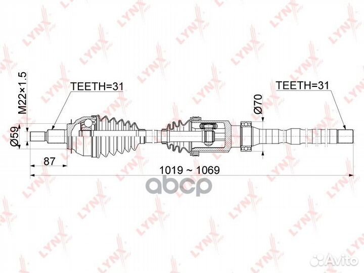Привод в сборе перед прав mazda CX-5 (KE ) 2