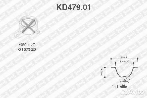 Комплект ремня грм KD47901 SNR