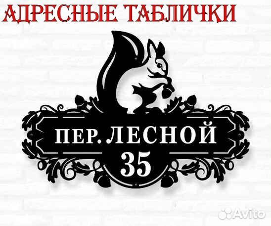 Красивая табличка с адресом