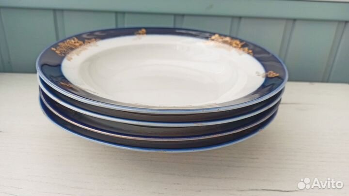 Тарелки дулево СССР кобальт
