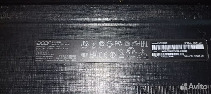 Ноутбук acer aspire e 17 e-5-722-62sd