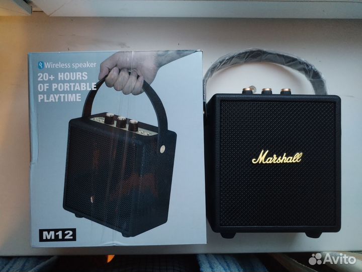 Беспроводная колонка м12 маршал (копия)