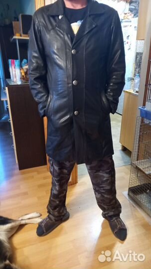 Мужской кожаный френч