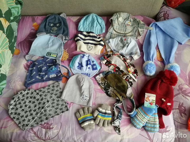 Шапки, кепки с 6 мес и до 2,5 лет