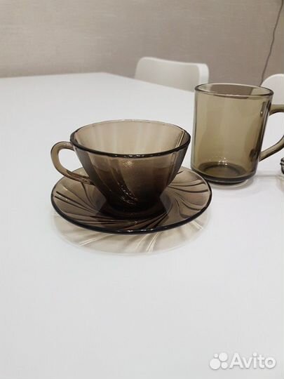 Бокал, чашка,тарелка. Французское стекло