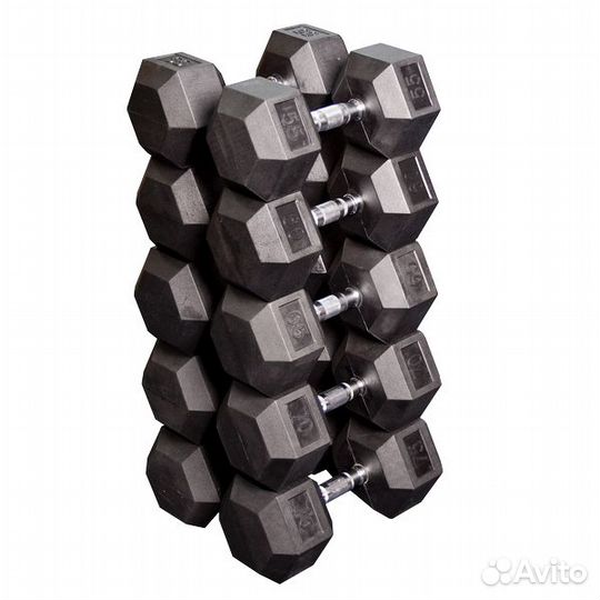 Набор гексагональных гантелей Body Solid