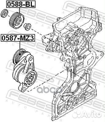 Ролик обводной mazda 3 BK 2003-2008 0588-BL