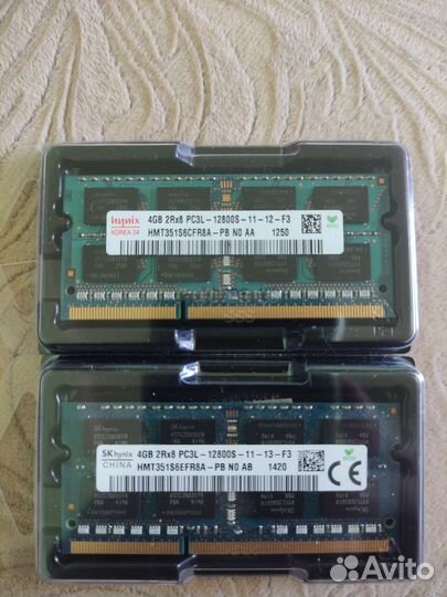 Оперативная память для ноутбука ddr3L 4gb