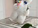Меховой белый надувной мишка 2,6м. Ростовая кукла