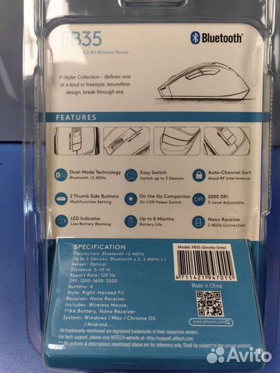 Беспроводная мышь A4tech fstyler FB35