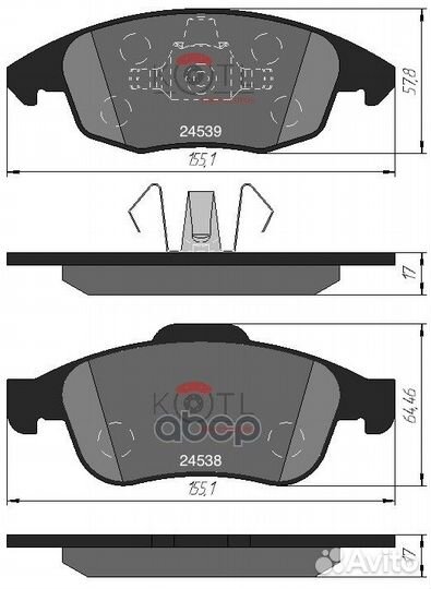 Тормозные колодки 425361 1690KT kotl