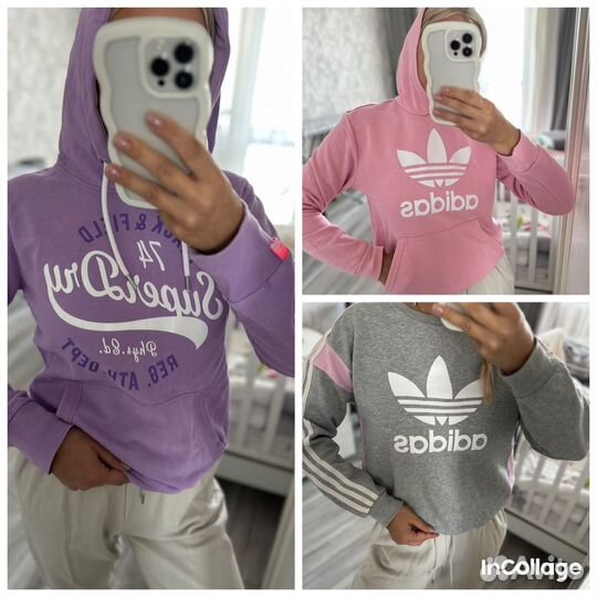 Толстовка худи adidas superdry s оригинал