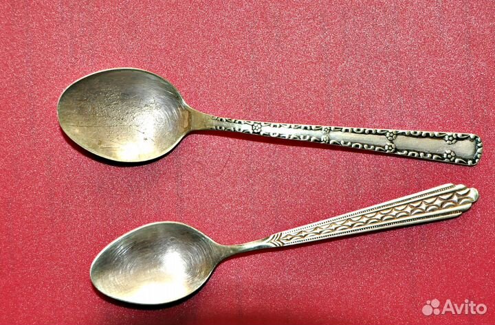 Мельхиоровые ложечки с узорами