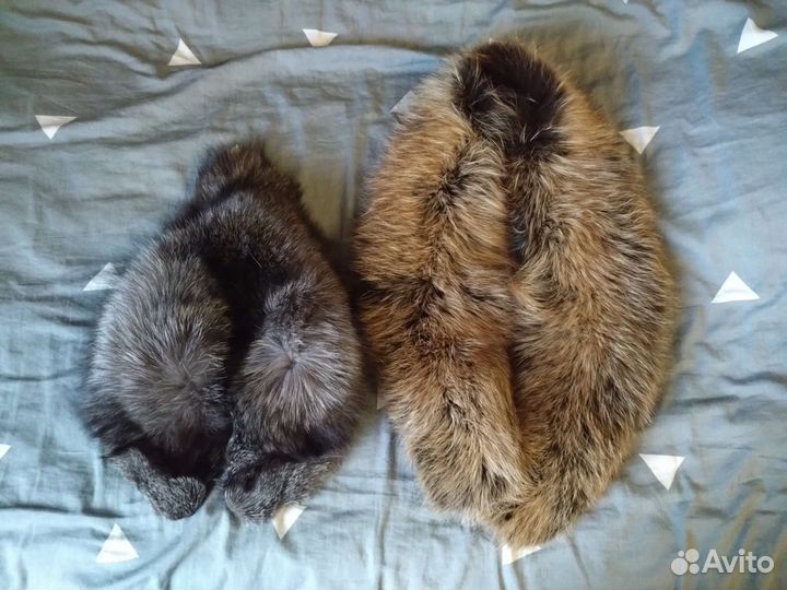 Шапки и воротники чернобурка и песец