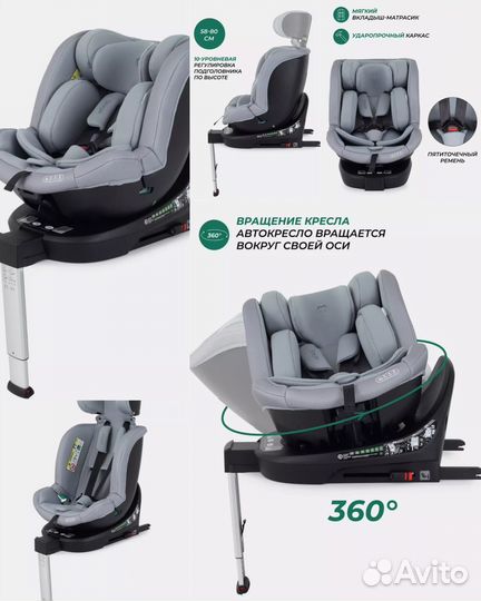 Детское автокресло (Новое) 360 поворотное isofix