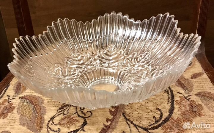 Ваза для фруктов хрусталь