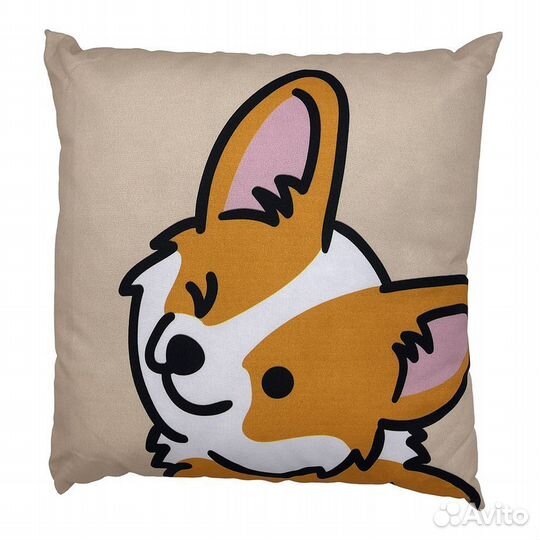 Подушка декоративная 40х40 см Корги (6152418)